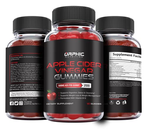 Apple Cider Vinegar Gummies with Mother- 1000mg - Supplement Formulated to Support ORPHIC NUTRITION uk supplements