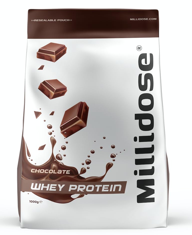 Millidose Chocolate Whey Protein Powder - 1kg of High-Protein Blend with 36g per Serving Generic uk supplements