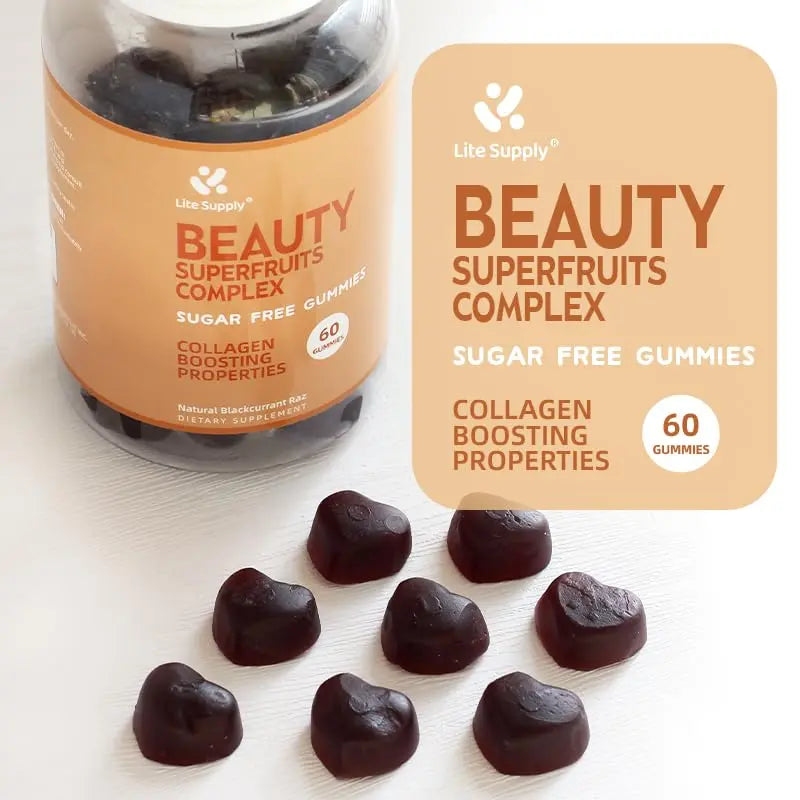 Women's Beauty Superfruits Complex and Multi Vitamin Gummies, 15 Essential Nutrients In One for Beauty Skin Hair Nails Lite Supply uk supplements