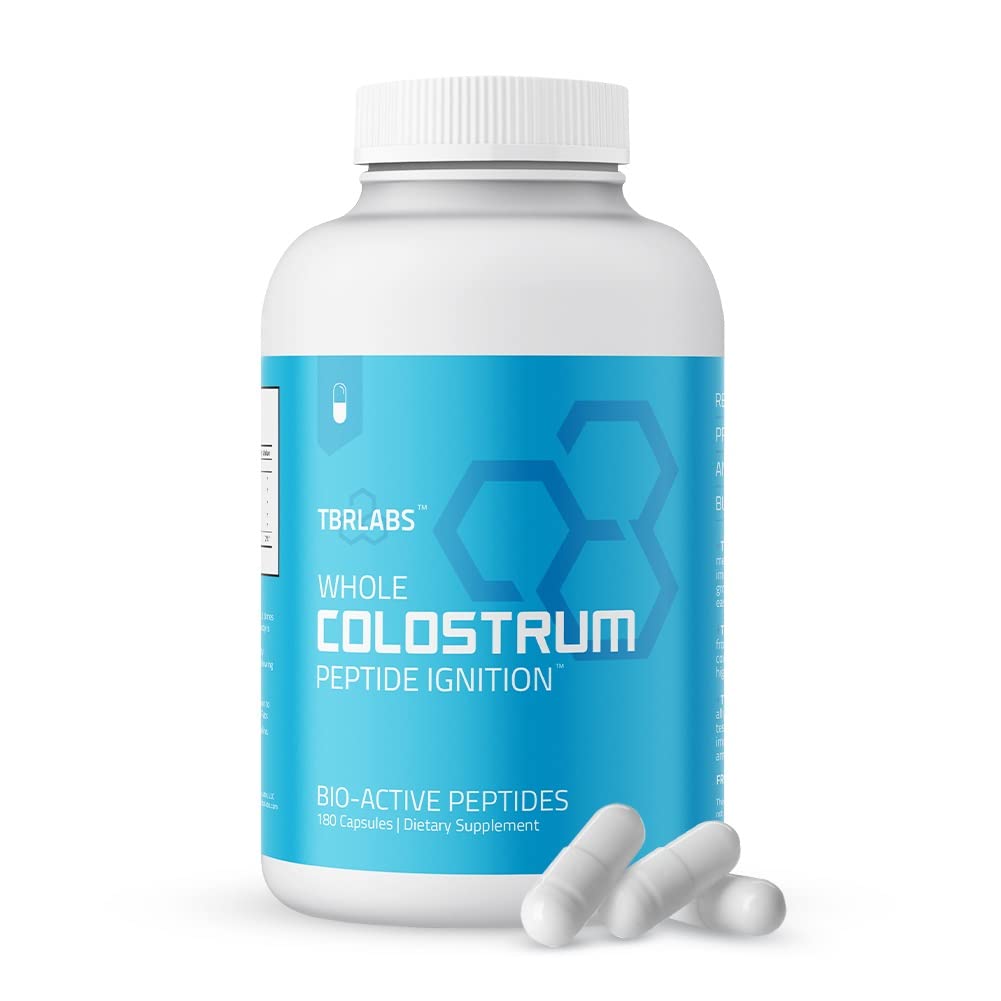 TBR Labs Pure Bovine Colostrum 180 Capsules - Antibiotic and Hormone Free - USA Source TBR Labs uk supplements