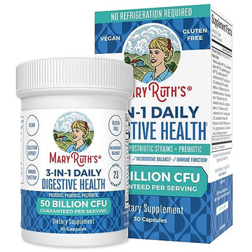 Mary Ruth's 3 in 1 Digestive Health Probiotic, 30 CT MaryRuth Organics uk supplements