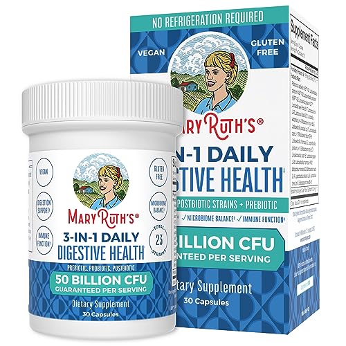 Mary Ruth's 3 in 1 Digestive Health Probiotic, 30 CT MaryRuth Organics uk supplements