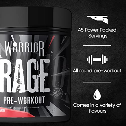 Warrior, Rage - Pre-workout Powder - 392g - Energy Drink Supplement with Vitamin C Warrior uk supplements