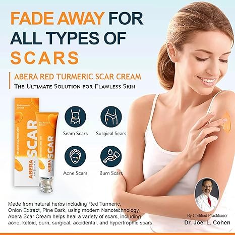 ABERA Scar Removal Cream for Women and Men - Rapid Repair of New Old Scars, Spots, Burns All Natural Treatment with Vitamin E, Alanine, Collagen (1 Box + 3 Eye Patch) ABERA uk supplements