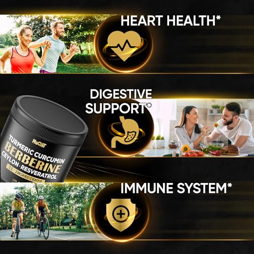 Berberine Supplement 14000mg Turmeric Curcumin 4500mg Trans-Resveratrol 4500mg Nuqiit uk supplements