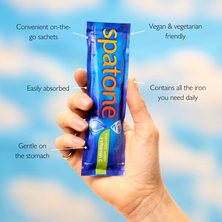 Spatone Natural Liquid Iron Supplement, Apple Flavour With Vitamin C (28 Sachets) Spatone uk supplements