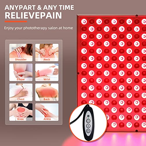 TherapSky Red Light Therapy Device 45W LED Red Infrared Light Therapy Lamp w/Remote Control and Timer therapsky uk supplements