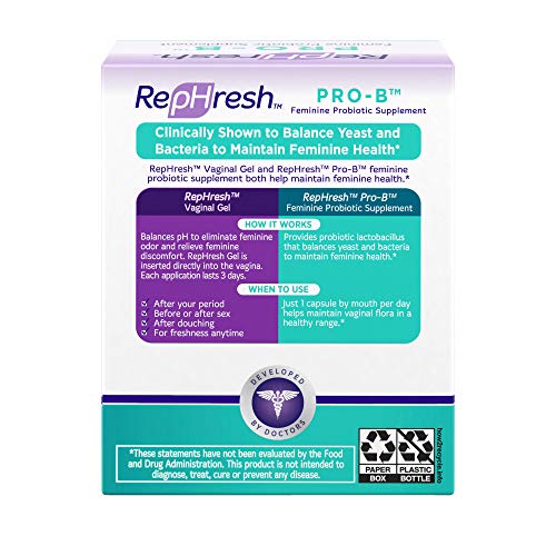 NEW RepHresh Pro-B Feminine Probiotic Supplement Non- Dairy Formula/Vegetarian Capsule, 28ct Rephresh uk supplements