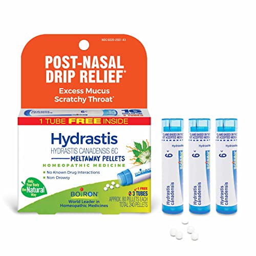 Boiron Hydrastis Canadensis 6C Homeopathic Medicine for Post-Nasal Drip Relief, Excess Mucus Boiron uk supplements
