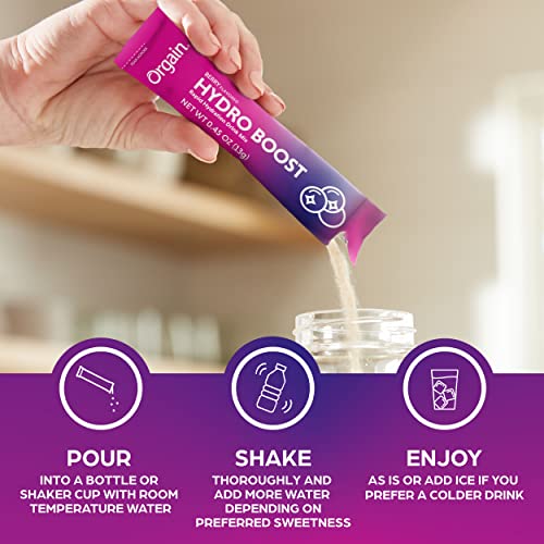 Orgain Organic Hydration Packets, Electrolytes Powder - Berry Hydro Boost Orgain uk supplements