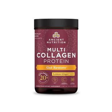 Ancient Nutrition Collagen Powder Protein, Multi Collagen Protein, Hydrolyzed Collagen Peptides Supports Skin and Nails, Joint Supplement (Gut Restore, 20 Servings) Ancient Nutrition uk supplements