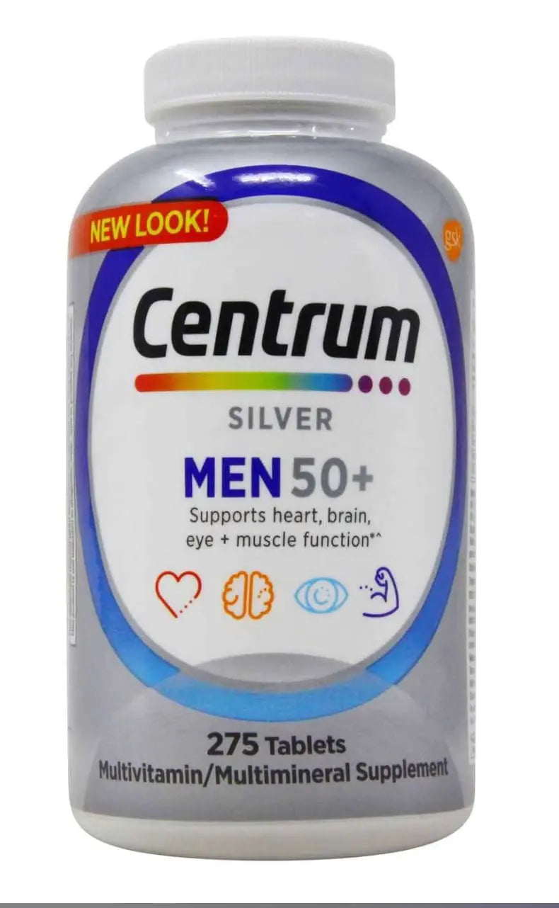 Centrum Men 50+ Multivitamin Tablet Age 50 and Older 275ct Centrum uk supplements