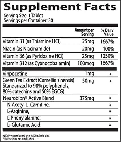 Neurobion Active 30 Tablets Multivitamin L-Glutamic Acid Dietary Supplements, 1 Count (Pack of 1) Neurobion uk supplements