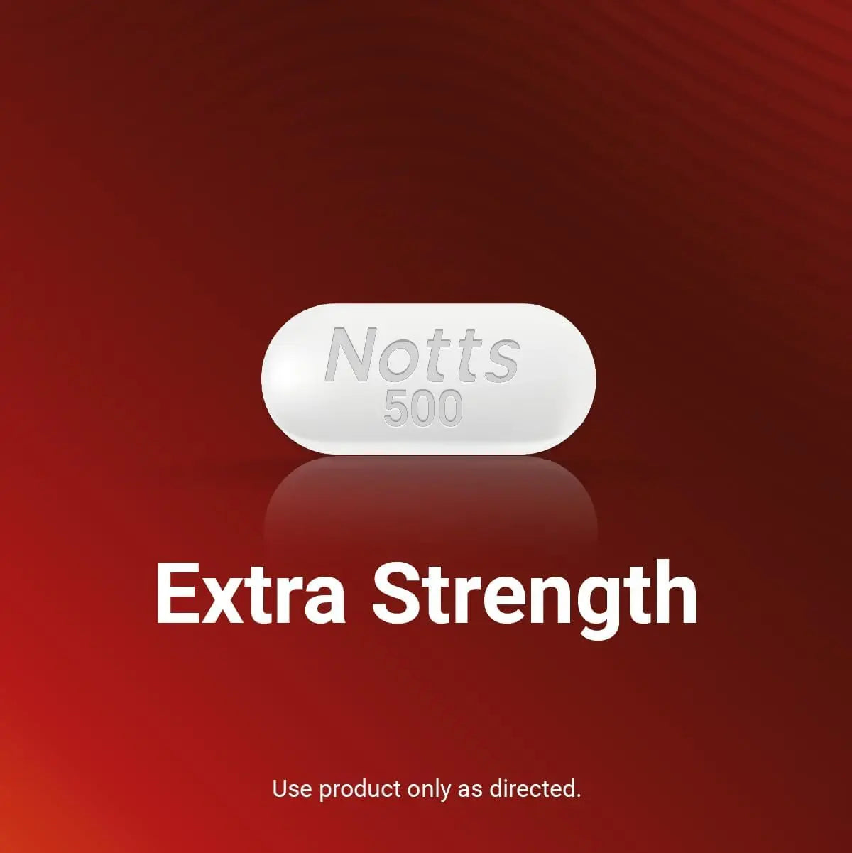 NOTTS Extra Strength 500 mg Caplets with Acetaminophen, Pain Reliever and Fever Reducer for Headache, Backache and Toothache, 100 Count NOTTS uk supplements