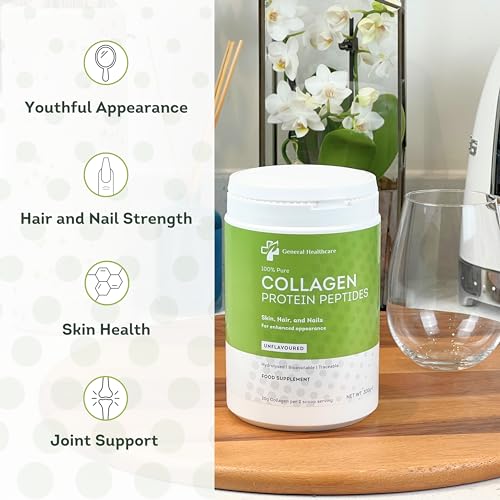100% Pure Collagen Powder Protein Peptides - General Healthcare 300g Supplement General Healthcare uk supplements