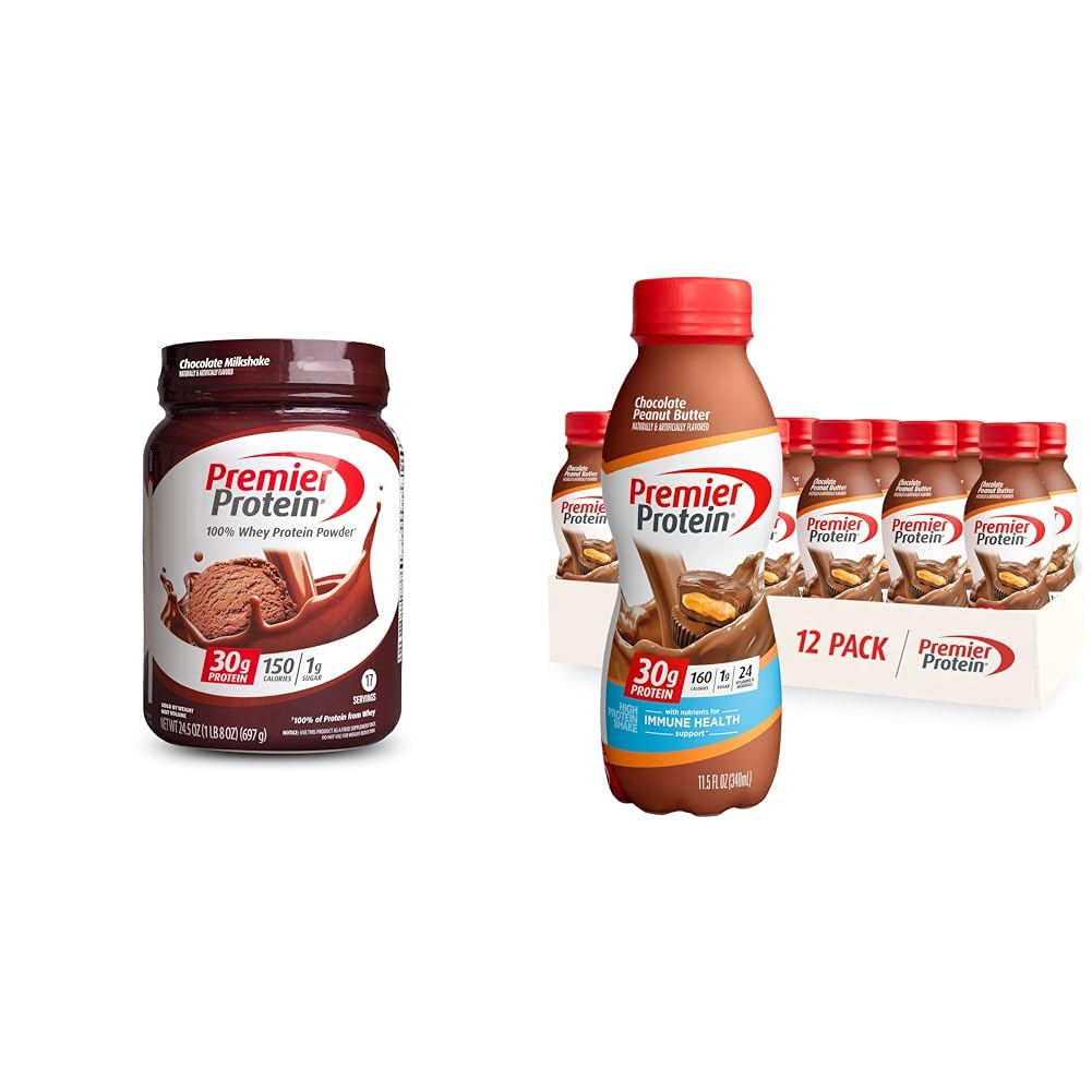 Premier Protein Powder, Chocolate Milkshake, 30g Protein, 1g Sugar, 100% Whey Protein Premier Protein uk supplements