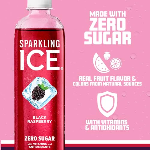 Sparkling Ice, Black Raspberry Sparkling Water, Zero Sugar Flavored Water, with Vitamins Sparkling ICE uk supplements