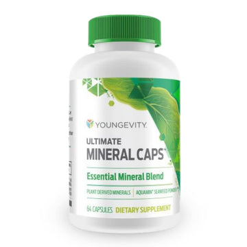 Youngevity Ultimate Mineral Caps™ - 70+ Essential Full Spectrum Trace Minerals - Nutrient-Dense, Derived from Humic & Aquamin Seaweed (64 Capsule) Youngevity uk supplements