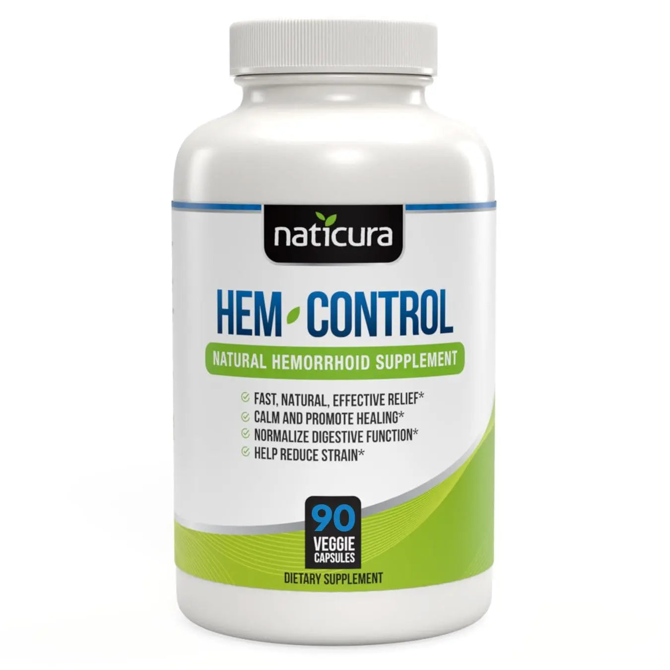 Naticura Hem-Control - Fast Effective Hemorrhoid Treatment Supplement - Powerful Formula to Promote Symptom Relief, Shrinking of Hemorrhoids, Ease Discomfort - 90 Vegan Capsules - Made in USA Naticura uk supplements