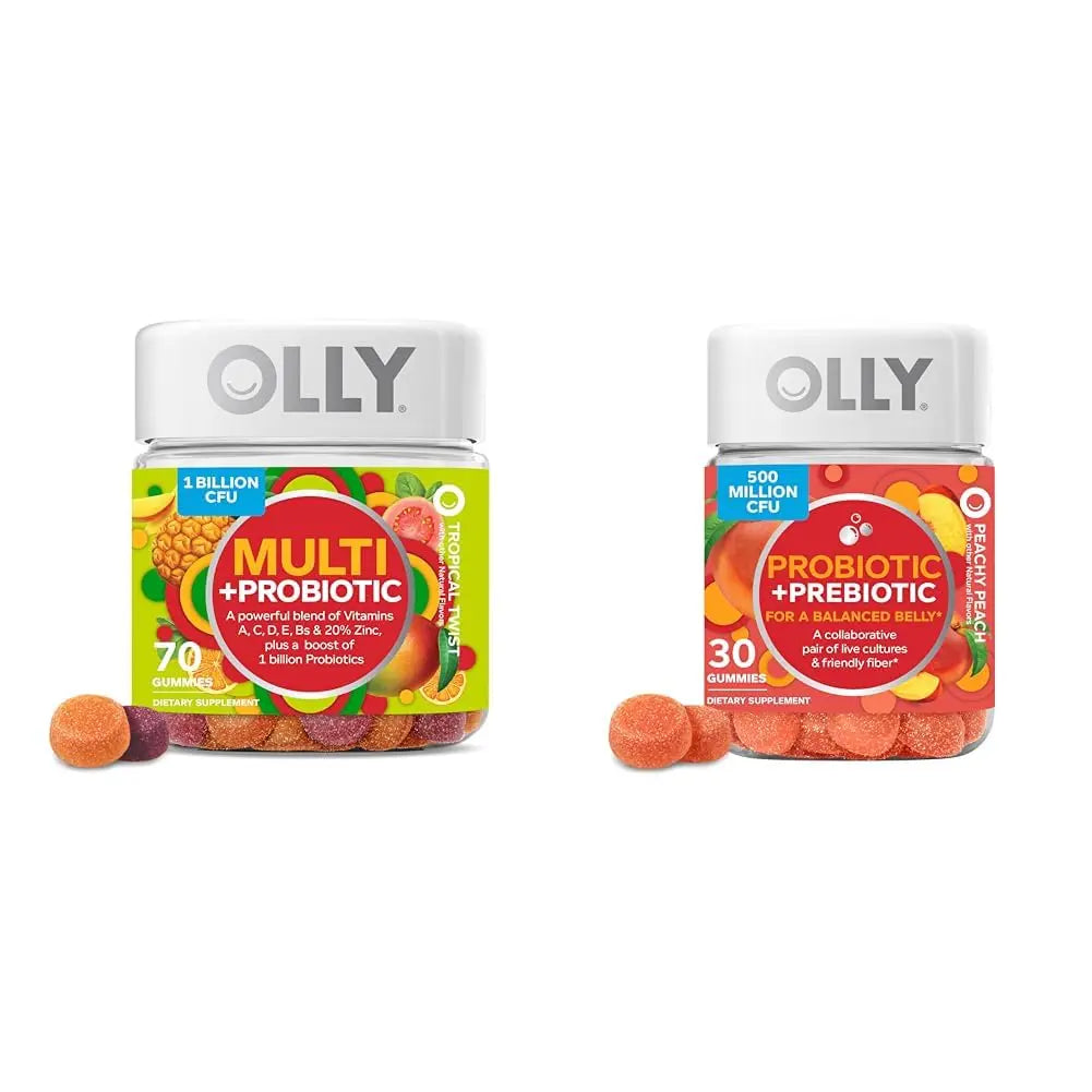 OLLY Multi + Probiotic Adult Multivitamin Gummy, 1 Billion CFUs, Digestive and Immune Support & Probiotic + Prebiotic Gummy OLLY uk supplements