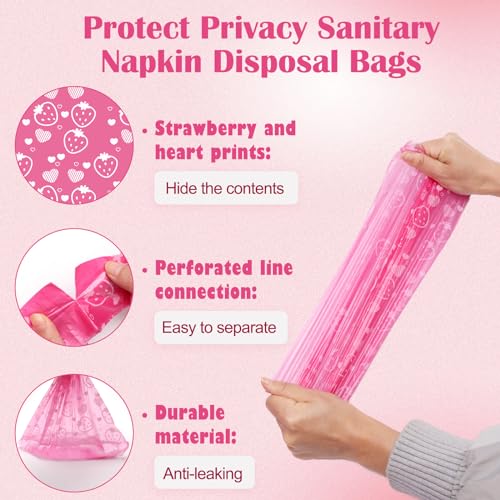 150Pcs Sanitary Napkin Disposal Bags, Luxiv Pink Disposable Sanitary Bag Personal Care Disposal Bags Luxiv uk supplements
