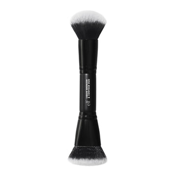 e.l.f. Liquid Bronzer & Contour Duo Brush, Silky Highly Pigmented Formula with Dual-ended Makeup Brush, Synthetic Bristles, 100% Vegan and Cruelty-Free e.l.f. uk supplements