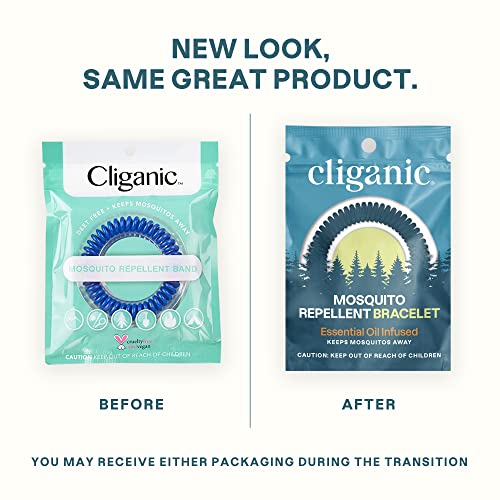 Cliganic 25 Pack Mosquito Repellent Bracelets, DEET-Free Bands, Individ Cliganic uk supplements