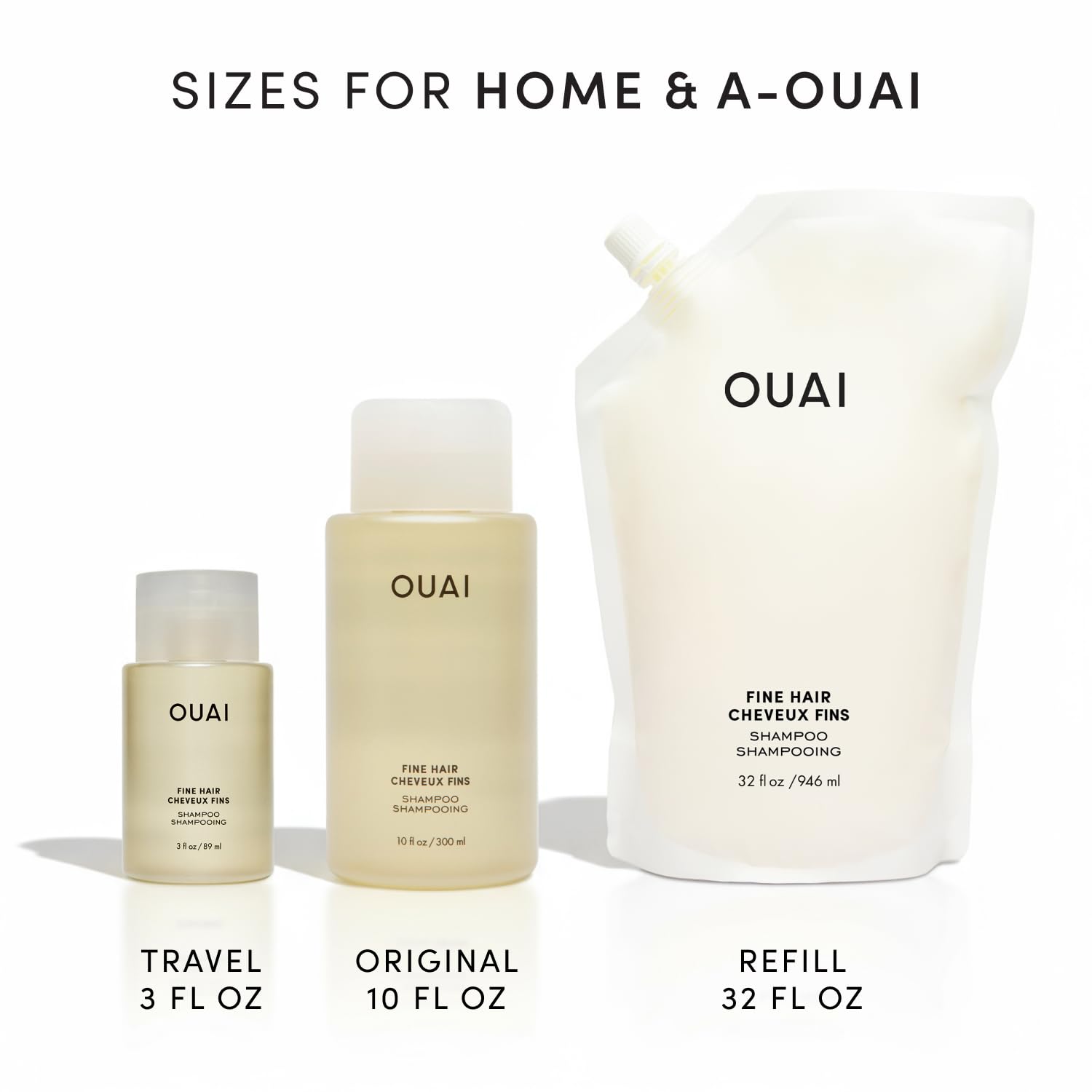 OUAI Fine Hair Shampoo - Volumizing Shampoo for Fine, Flat Strands - Made with Biotin, Keratin & Chia Seed Oil - Strengthens, Nourishes & Thickens - Color-Safe & Sulfate Free Hair Care (10 Fl oz) OUAI uk supplements