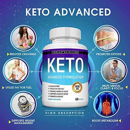 Toplux Keto Pills Ketosis Diet - Natural Ketosis Using Ketone & Ketogenic Diet, Support Toplux uk supplements