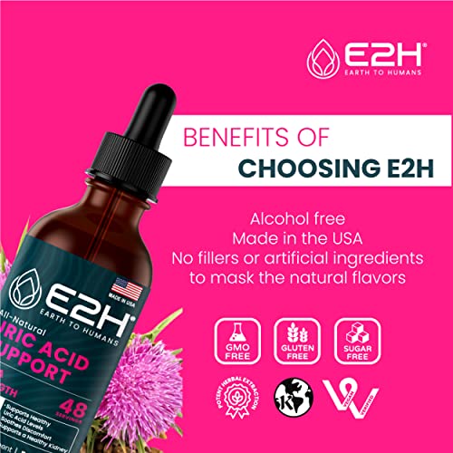 E2H Uric Acid Support Supplement - Tart Cherry and Devil’s Claw - Supports Uric Acid Health E2H EARTH TO HUMANS uk supplements