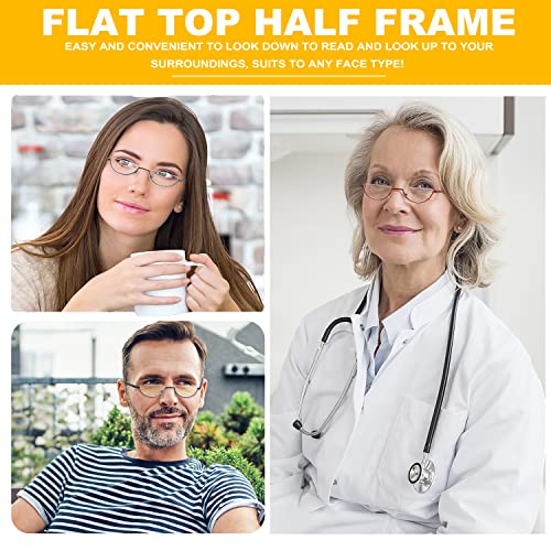 Yiwaeye 3 Pack Half Moon Reading Glasses Anti Blue Light UV, Half Frame Semi Lens Slim Yiwaeye uk supplements