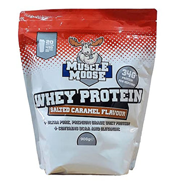 Muscle Moose Whey Protein Powder Salted Caramel Flavour Muscle Moose uk supplements