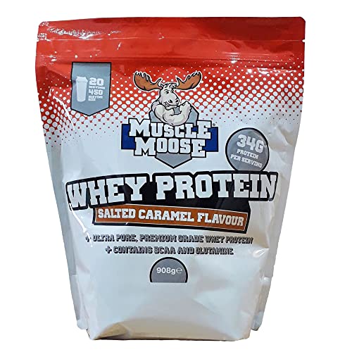 Muscle Moose Whey Protein Powder Salted Caramel Flavour Muscle Moose uk supplements