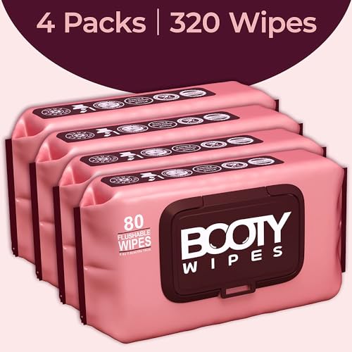 Booty Brand Wipes for Women - 320 Wipes for Adults | Premium Feminine - pH Balanced & Infused BOOTY WIPES uk supplements