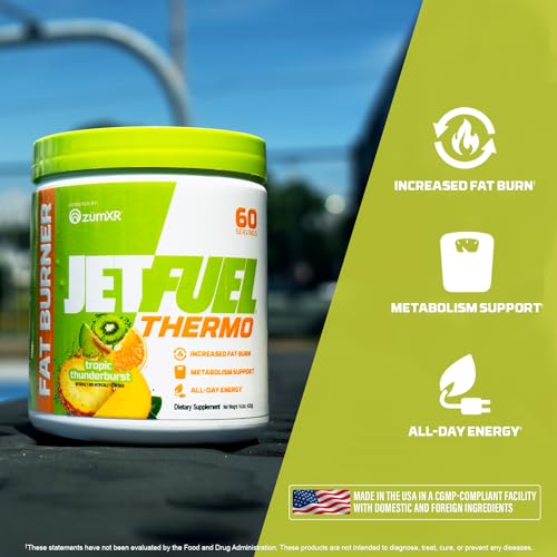 GAT SPORT JetFuel Tropic Thunderburst Thermo Powder for Fat Burning, ZumXR Caffeine GAT SPORT uk supplements