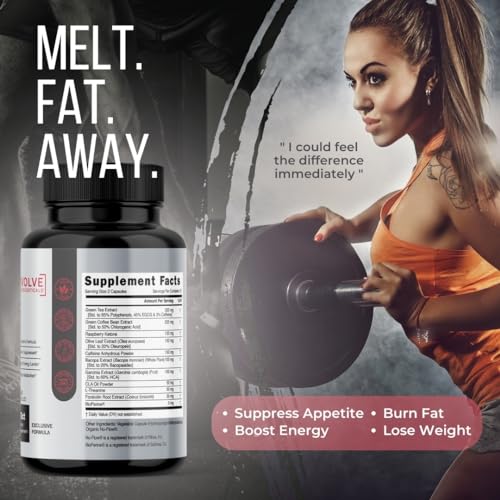 Evolve Nutraceuticals Fat Burner, Weight Loss Supplement, Energy Booster - Green Tea Extract Evolve Nutraceuticals uk supplements