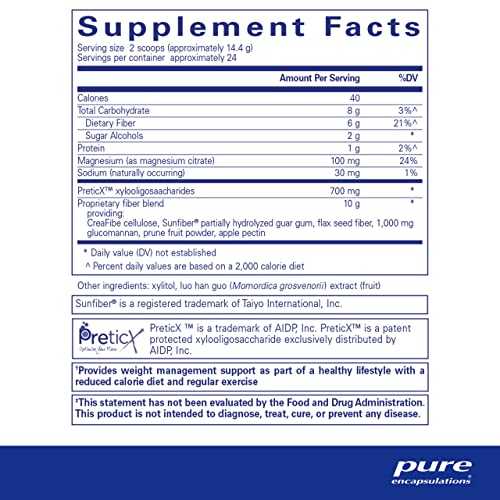 Pure Encapsulations PureLean Fiber | Powdered Blend of Soluble and Insoluble Fibers to Promote Weight Management Pure Encapsulations uk supplements
