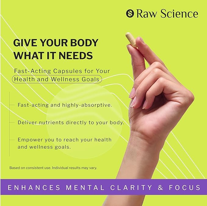 Mushroom Supplement - Shiitake Mushrooms & Lions Mane Supplement Capsules S RAW SCIENCE uk supplements