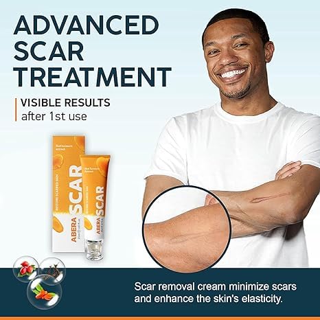 ABERA Scar Removal Cream for Women and Men - Rapid Repair of New Old Scars, Spots, Burns All Natural Treatment with Vitamin E, Alanine, Collagen (1 Box + 3 Eye Patch) ABERA uk supplements