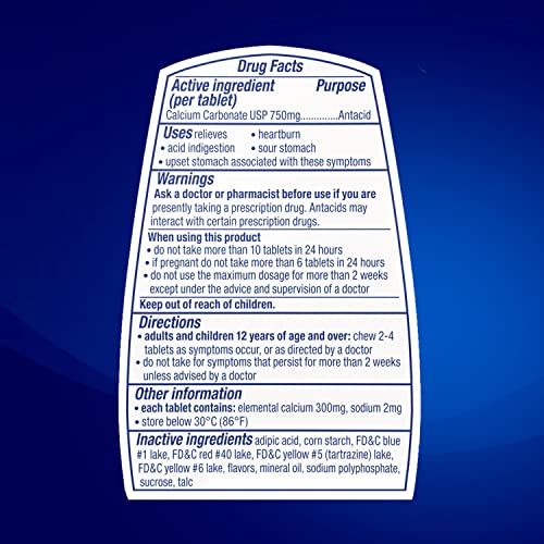 TUMS Antacid Chewable Tablets, Extra Strength for Heartburn Relief, Assorted Fruit TUMS uk supplements