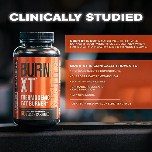 Burn-XT Clinically Studied Fat Burner & Weight Loss Supplement - Appetite Jacked Factory uk supplements