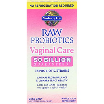 Raw Probiotics Vaginal Care, 30 Vegetarian Capsules - Garden of Life, promote yeast balance Garden of Life uk supplements