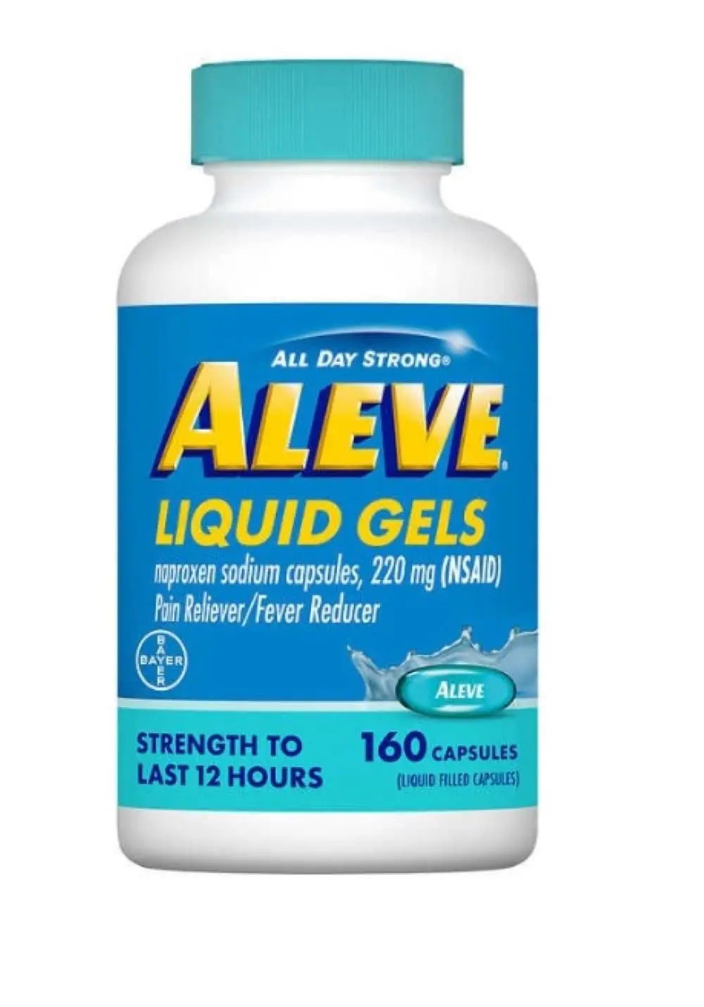 Aleve Liquid Gels Naproxen Sodium Capsules, 220 mg (NSAID) Pain Reliever/Fever Reducer Aleve uk supplements