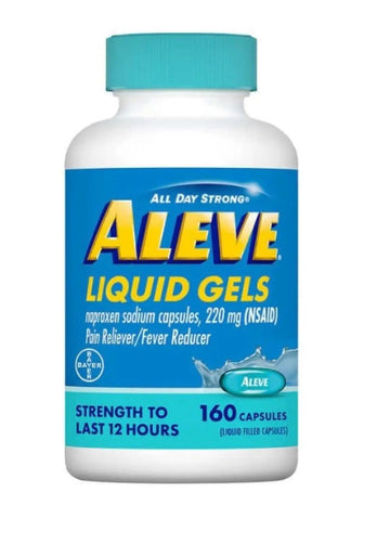 Aleve Liquid Gels Naproxen Sodium Capsules, 220 mg (NSAID) Pain Reliever/Fever Reducer Aleve uk supplements