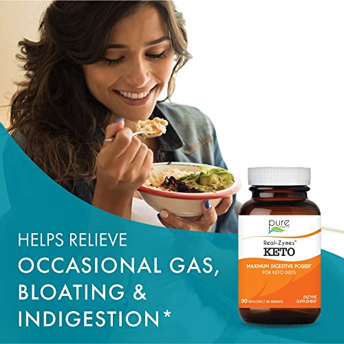 Real-Zymes™ KETO Digestive Enzymes Supplement with Probiotics for Better Digestion PURE ESSENCE LABS uk supplements