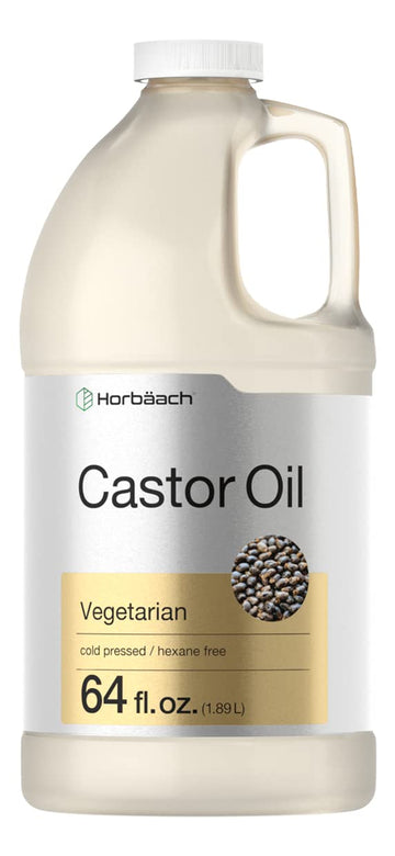 Castor Oil 64oz | for Hair Health, Eyelashes & Eyebrows | Hexane Free & Cold Pressed Horbäach uk supplements