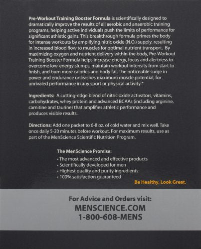 MenScience Androceuticals Pre-Workout Training Booster Formula, 0.4 oz MenScience uk supplements