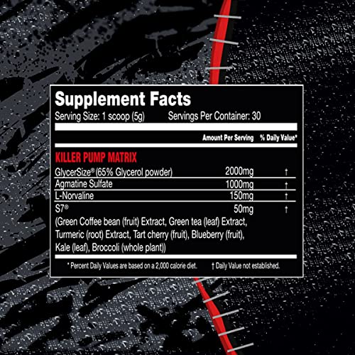 Noxious Extreme Nitric Oxide Booster Pump Pre-Workout Powder | Endurance and Muscle KILLER LABZ uk supplements