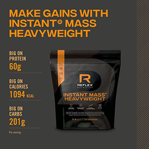 Reflex Nutrition Instant Mass Heavyweight, Mass Protein Powder, Over 1000 Calories Per Serving, 60g Protein Reflex Nutrition uk supplements