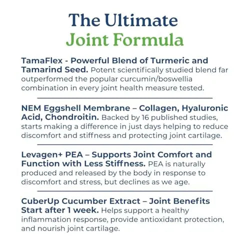 NatureCity True-Joint FLX Joint Supplement Formula (120 Capsules) | TamaFlex, NEM Eggshell Membrane, Levagen+ PEA & CuberUp | Supports Joint Comfort, Flexibility, Mobility, Function & Cartilage Health NatureCity uk supplements